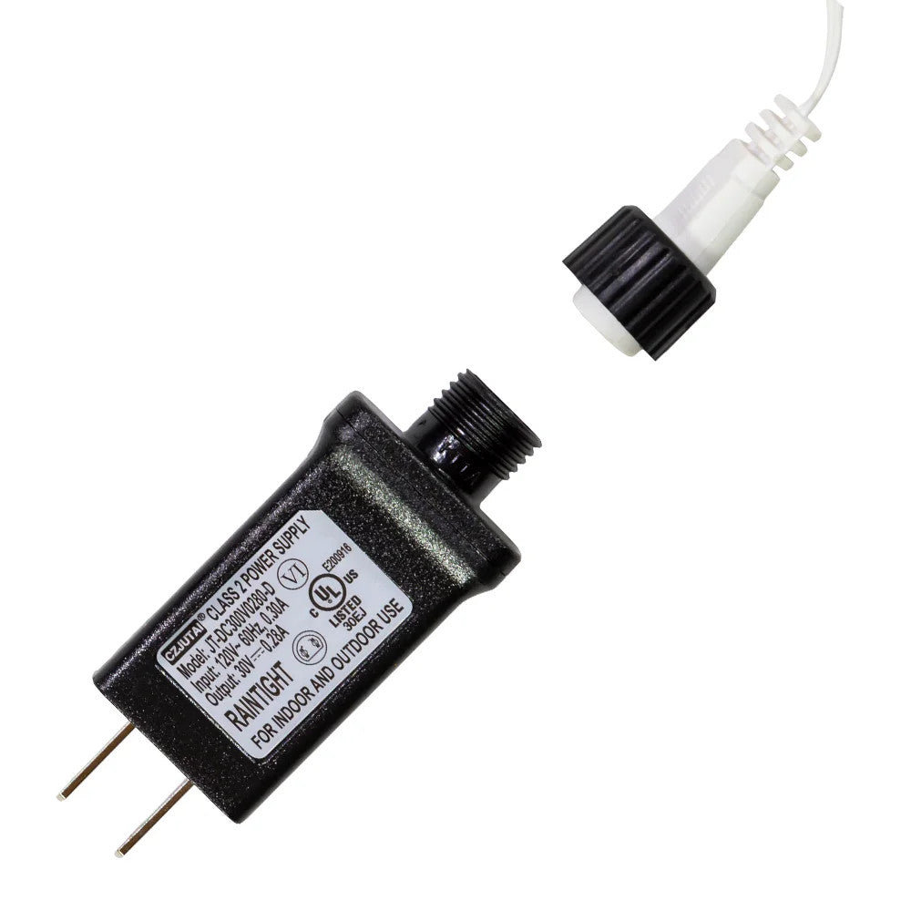 Kurt Adler 600-Light 49-Foot Warm White LED White Wire Rice Lights